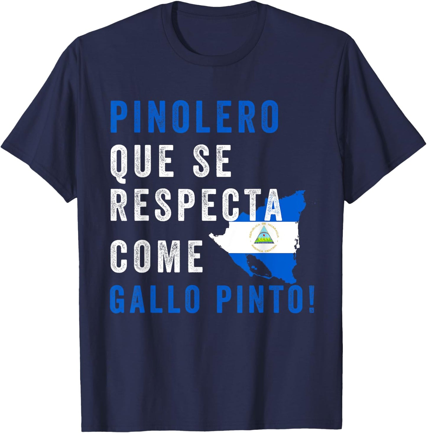 Nicaragua Flag Camiseta Nicaraguan Nicoya Pinoleros Nica T-Shirt - T-Shirt | Navy