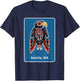 Seattle, WA Hawk Native American Indian Tribal Style Art T-Shirt - T-Shirt | Navy