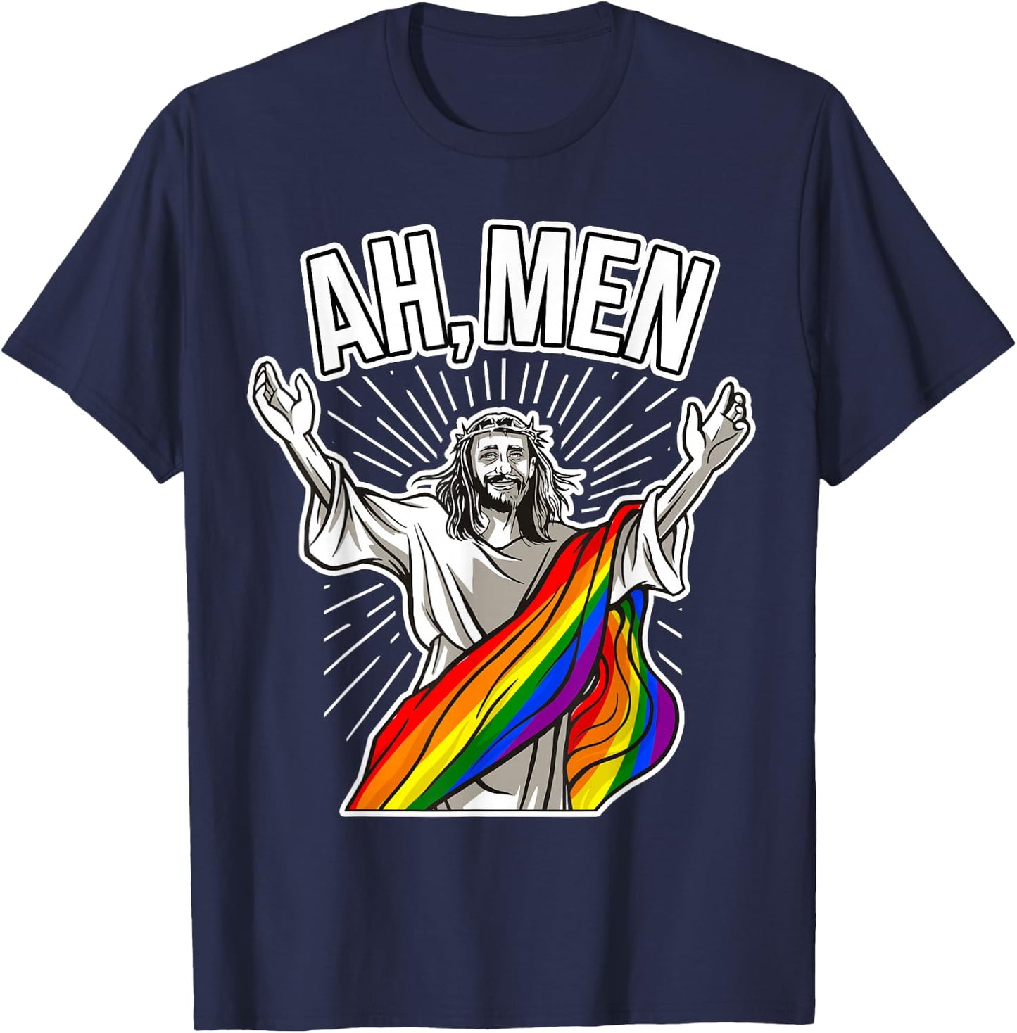 Gay Believer - Ah Men T-Shirt - T-Shirt | Navy
