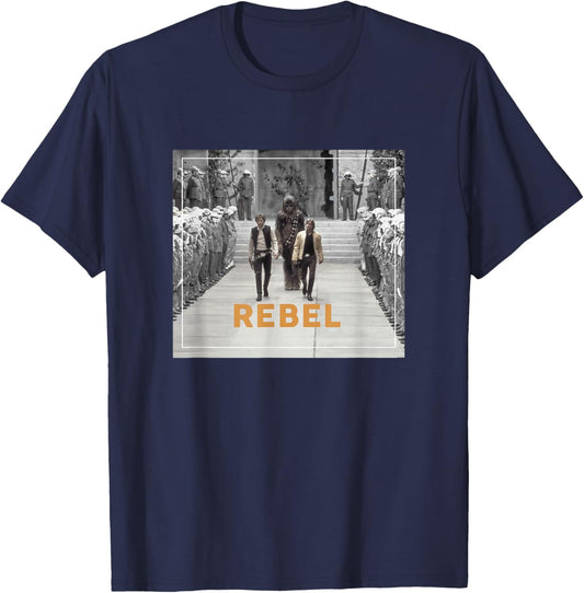 Star Wars Classic A New Hope Rebel Heroes Movie Panel T-Shirt - T-Shirt | Navy