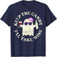 Funny Halloween Keep the Candy I'll Take the Wine Ghost T-Shirt - T-Shirt | Navy