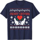 Merry Catmas Cat Ugly Christmas Vintage Xmas Women Men Kids T-Shirt - T-Shirt | Navy
