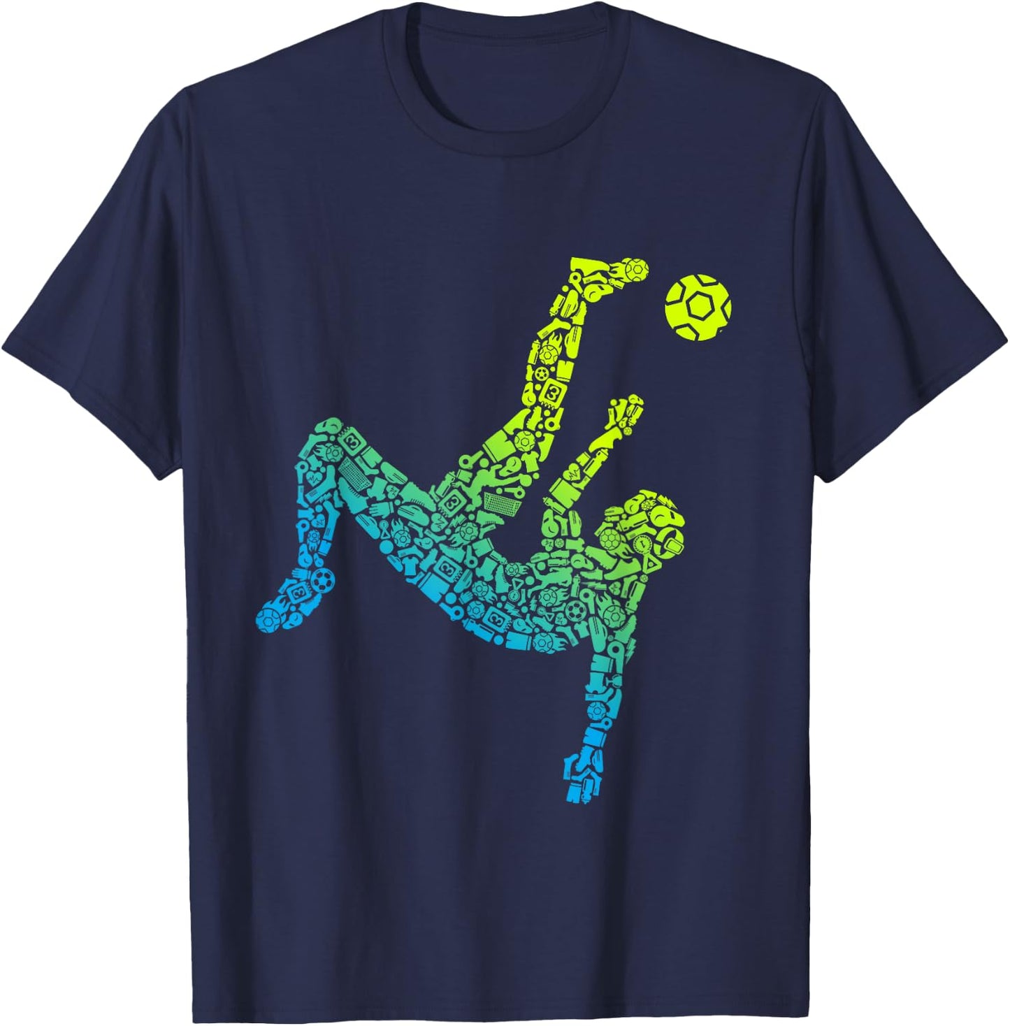 Soccer Player Futbol Team Kids Men Boys Soccer T-Shirt - T-Shirt | Navy