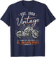 Est 1968 Vintage All Original Parts Motorcycle 55th Birthday T-Shirt - T-Shirt | Navy