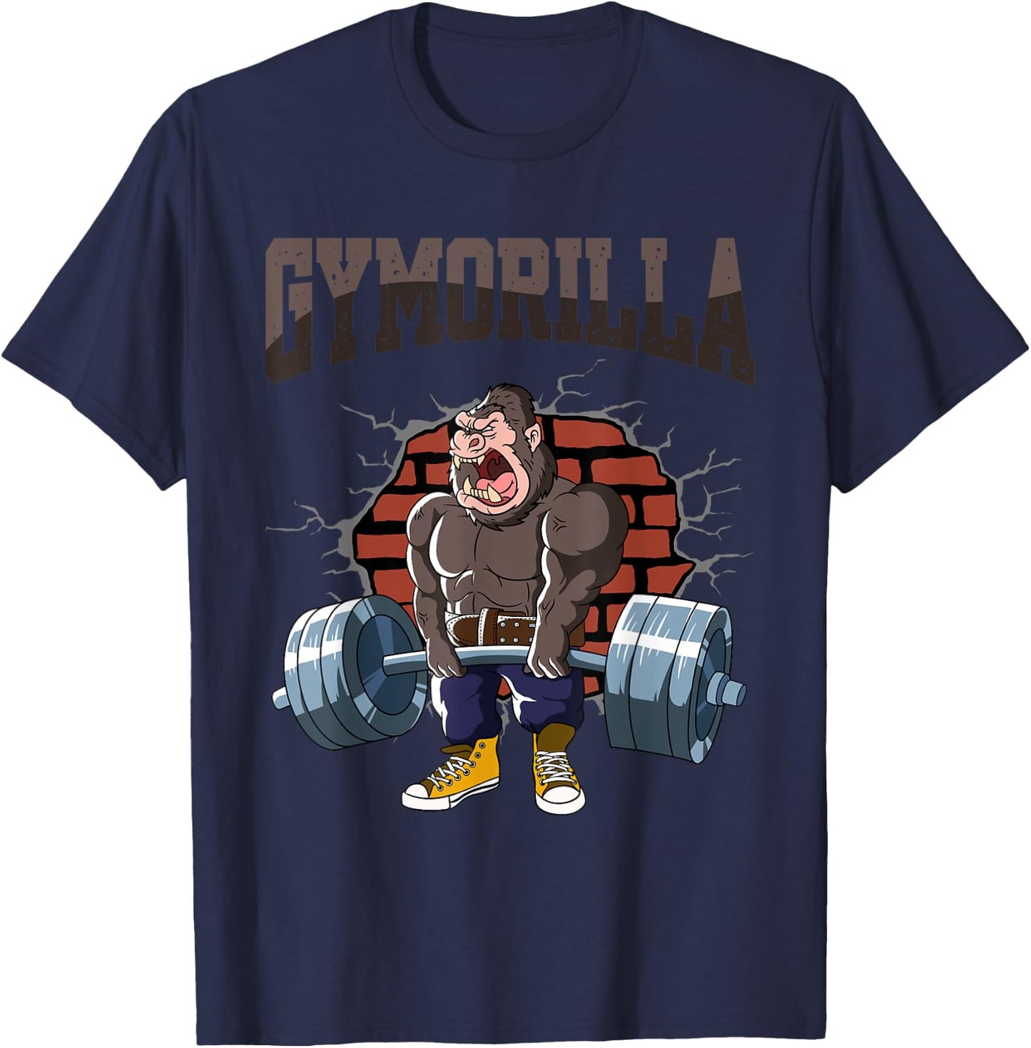 Fitness Gorilla GYMORILLA Deadlift Workout Training Gym T-Shirt - T-Shirt | Navy