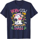 Girl Holy Cow I'm Three 3 Years Old 3rd Birthday Farming T-Shirt - T-Shirt | Navy