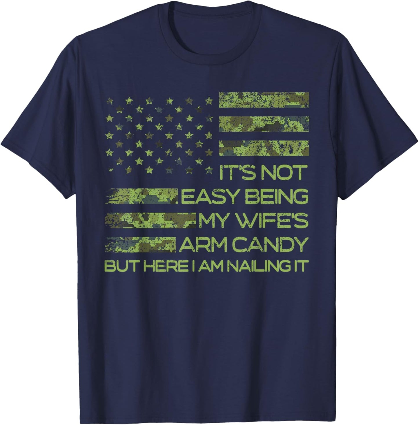Vintage Funny Wedding Anniversary Design For Husband T-Shirt - T-Shirt | Navy