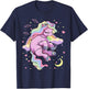 Pastel Goth Kawaii Sad Depressed Unicorn with Rainbow T-Shirt - T-Shirt | Navy