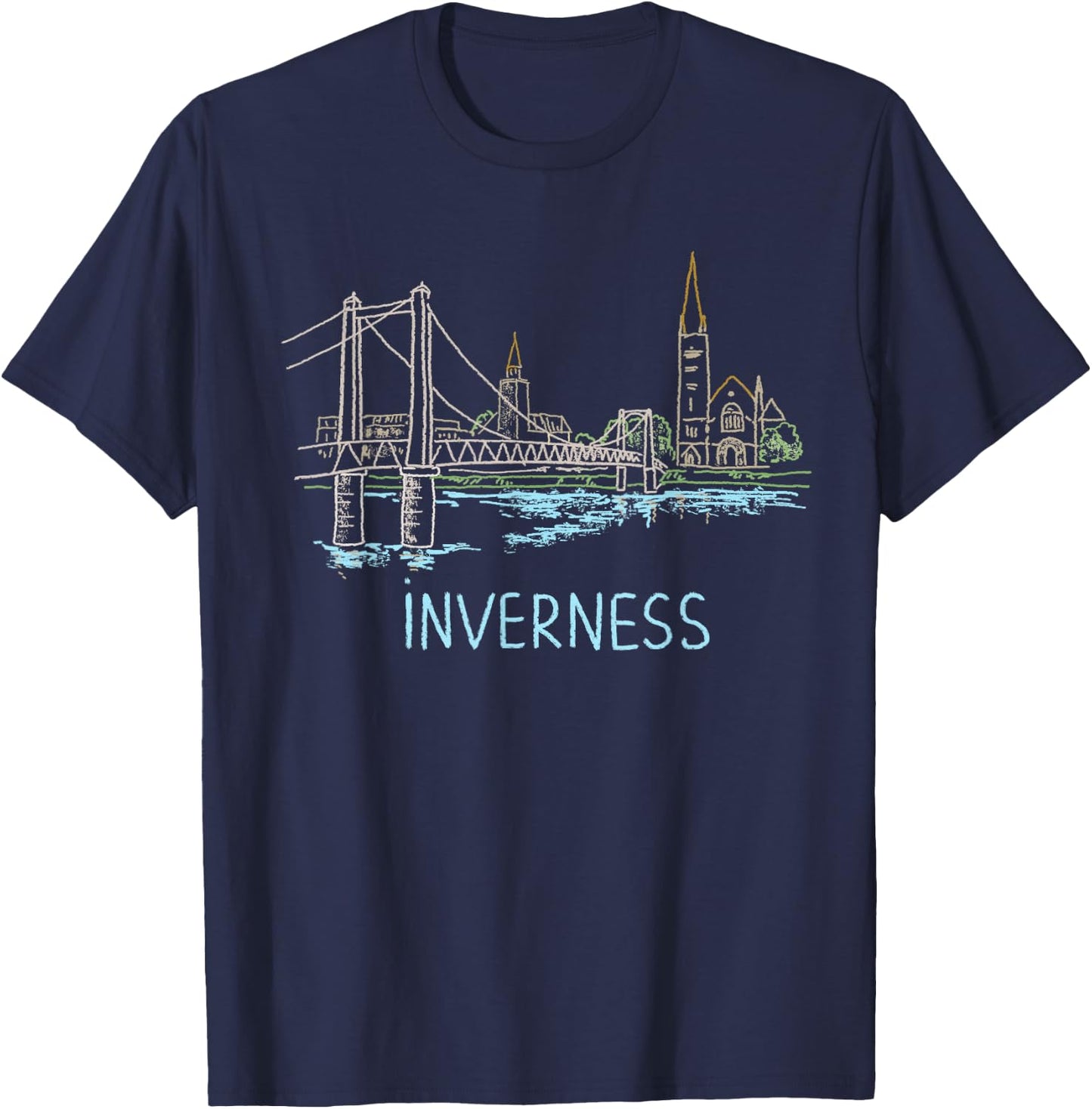 Inverness City Scotland UK souvenir gift women T-Shirt - T-Shirt | Navy
