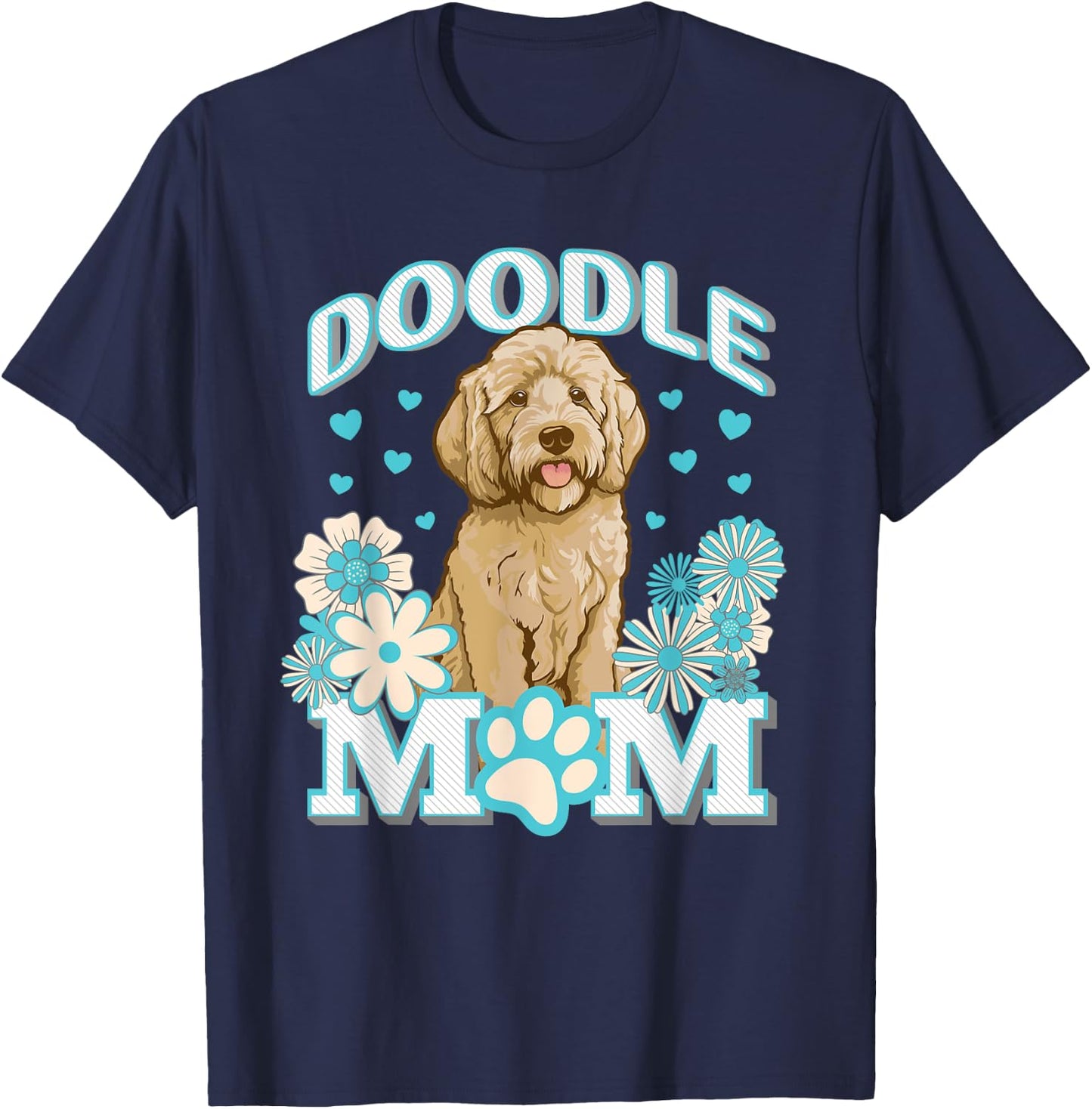 Goldendoodle Doodle Dog Mom Mum Design Women T-Shirt - T-Shirt | Navy