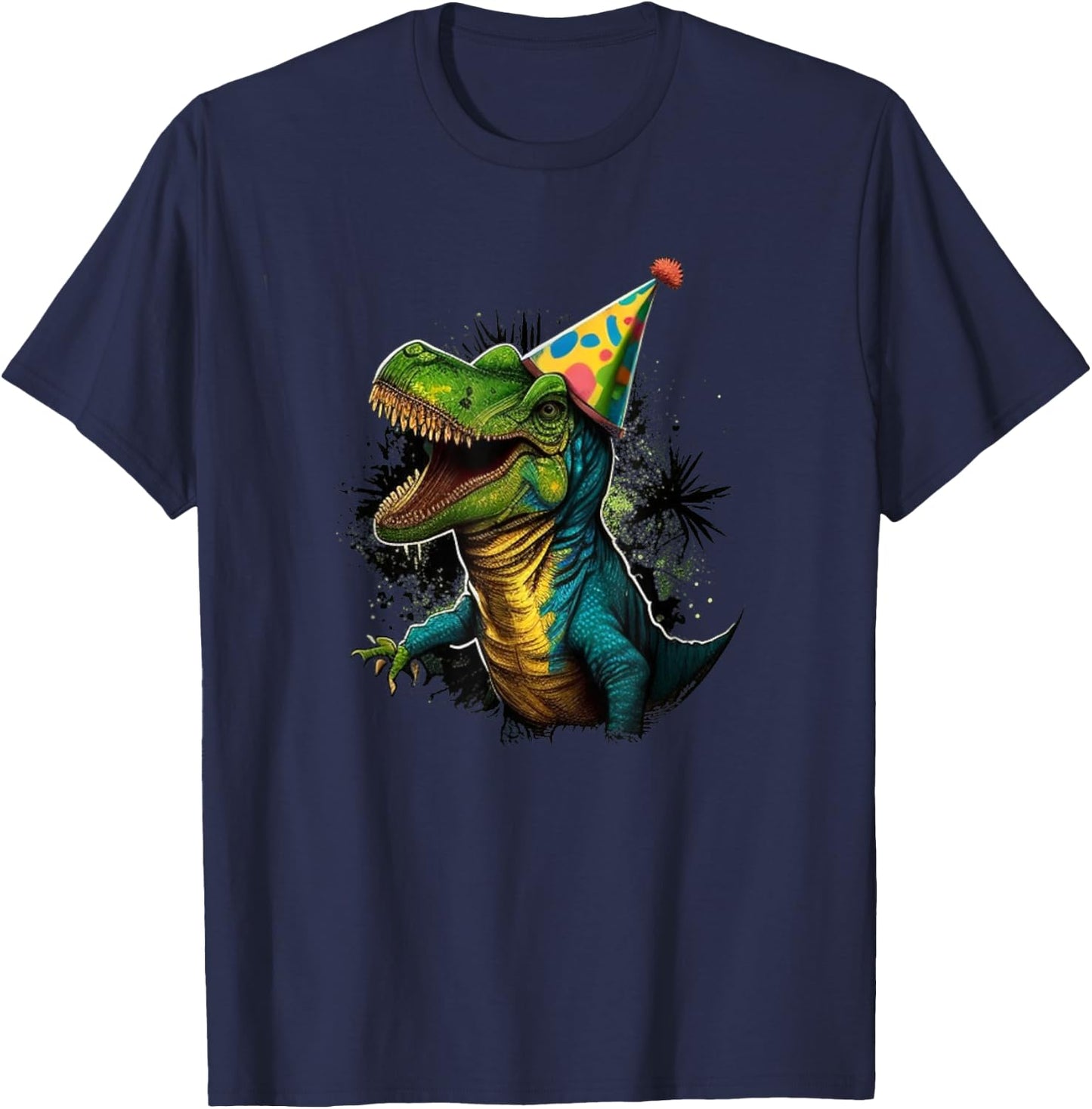 Adult Dinosaur Birthday Party T-Shirt - T-Shirt | Navy