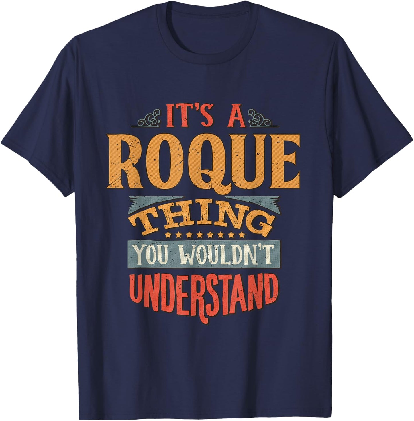 Roque Name T-Shirt - T-Shirt | Navy