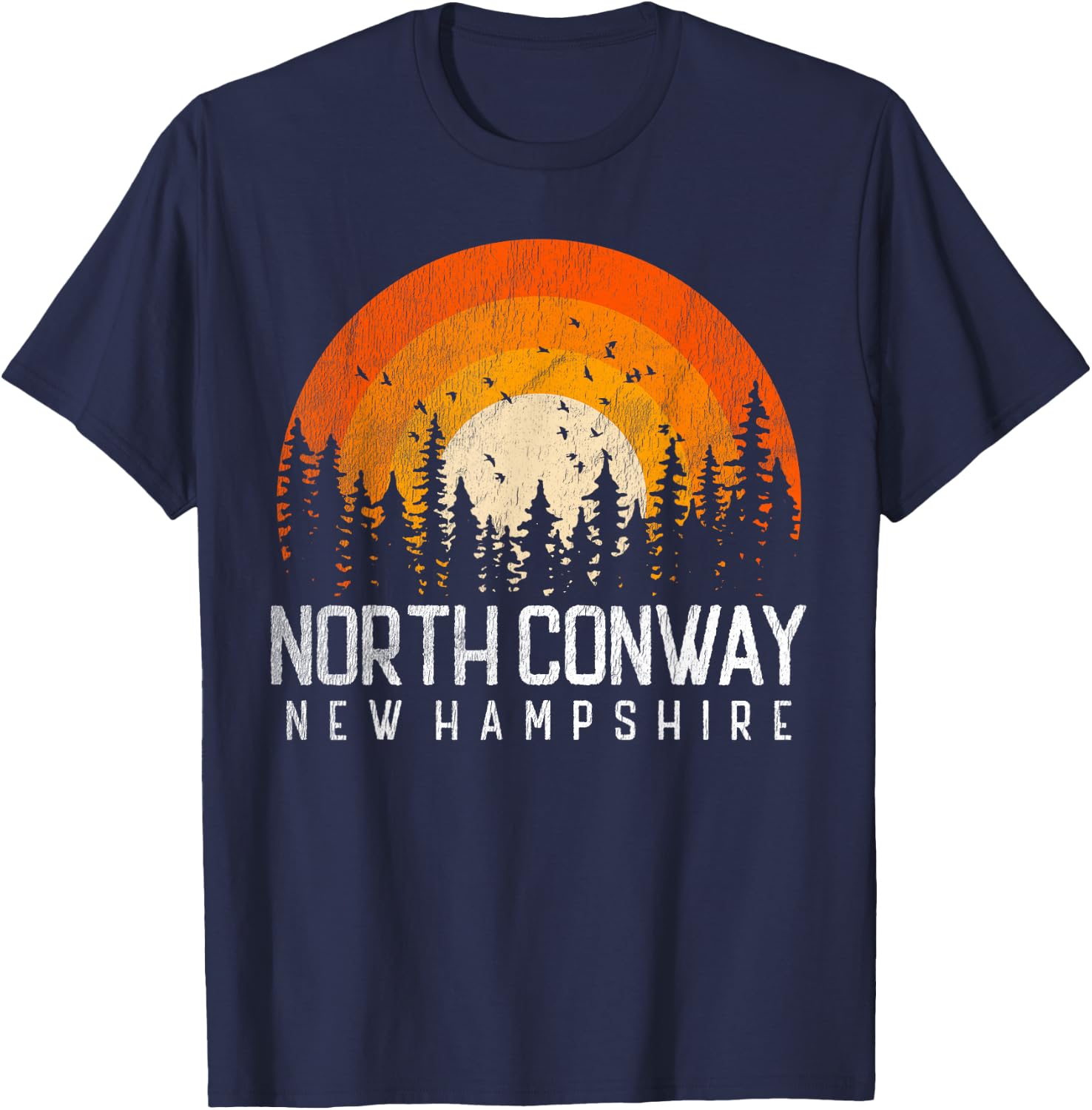 North Conway New Hampshire NH Shirt Vintage 70s 80s Retro T-Shirt - T-Shirt | Navy