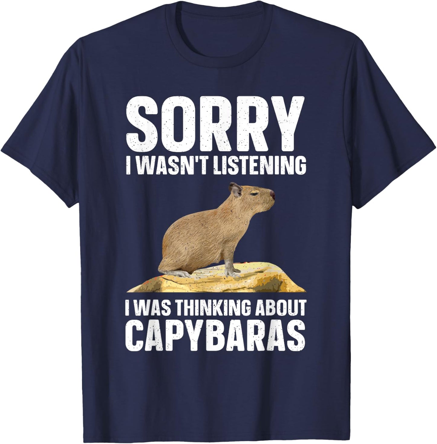 Best Capybara Design Women Kids Pet Rodent Capybara T-Shirt - T-Shirt | Navy