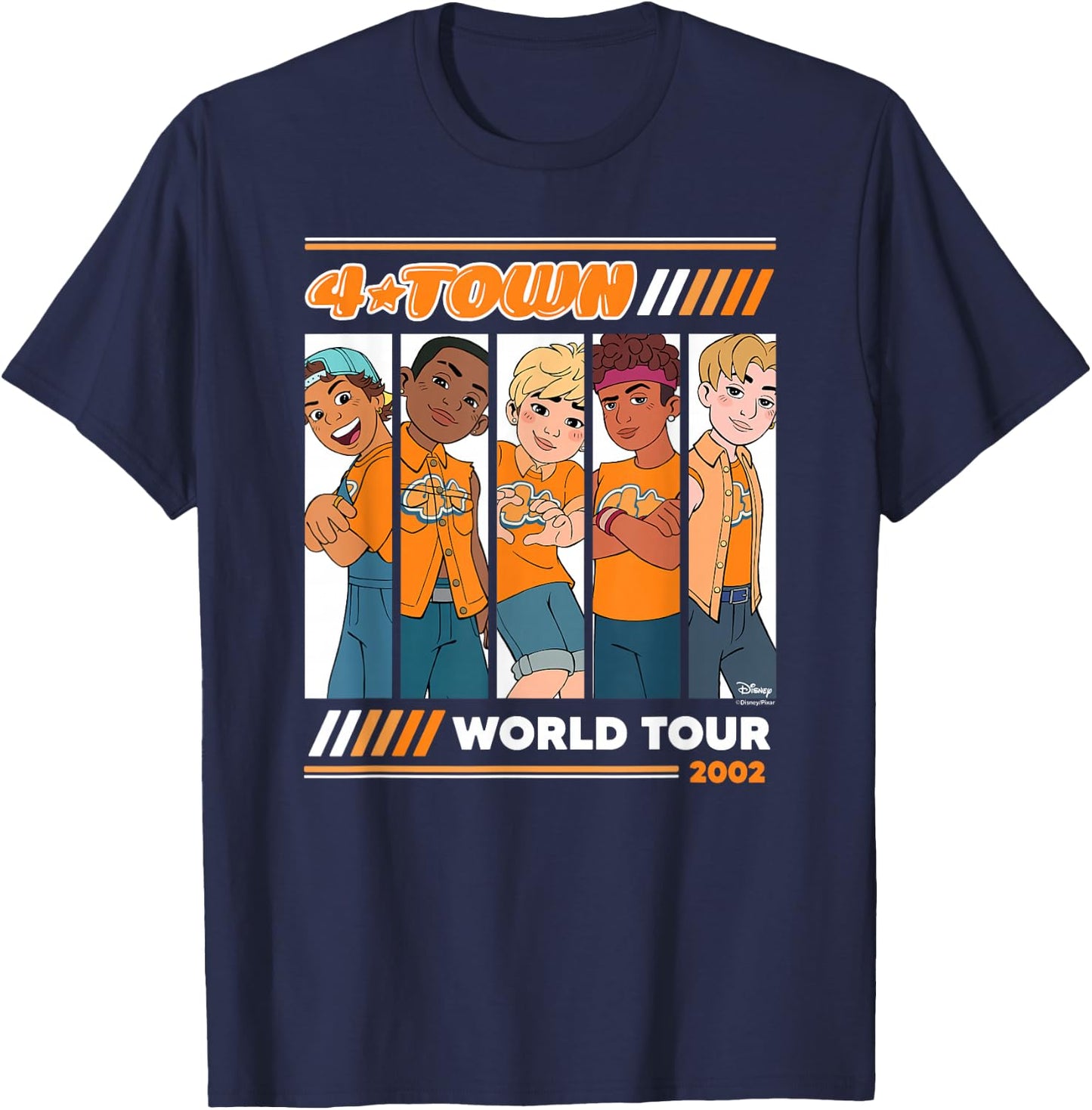 Turning Red - 4 Town 2002 Tour T-Shirt - T-Shirt | Navy