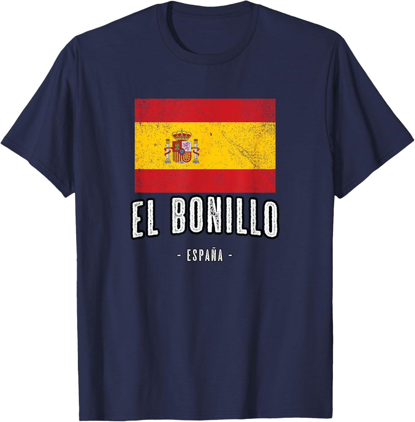 El Bonillo Spain | ES Flag, City - Bandera Ropa T-Shirt - T-Shirt | Navy