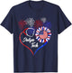 Patriotic Dialysis Tech - American Flag Sunflower Love Men T-Shirt - T-Shirt | Navy