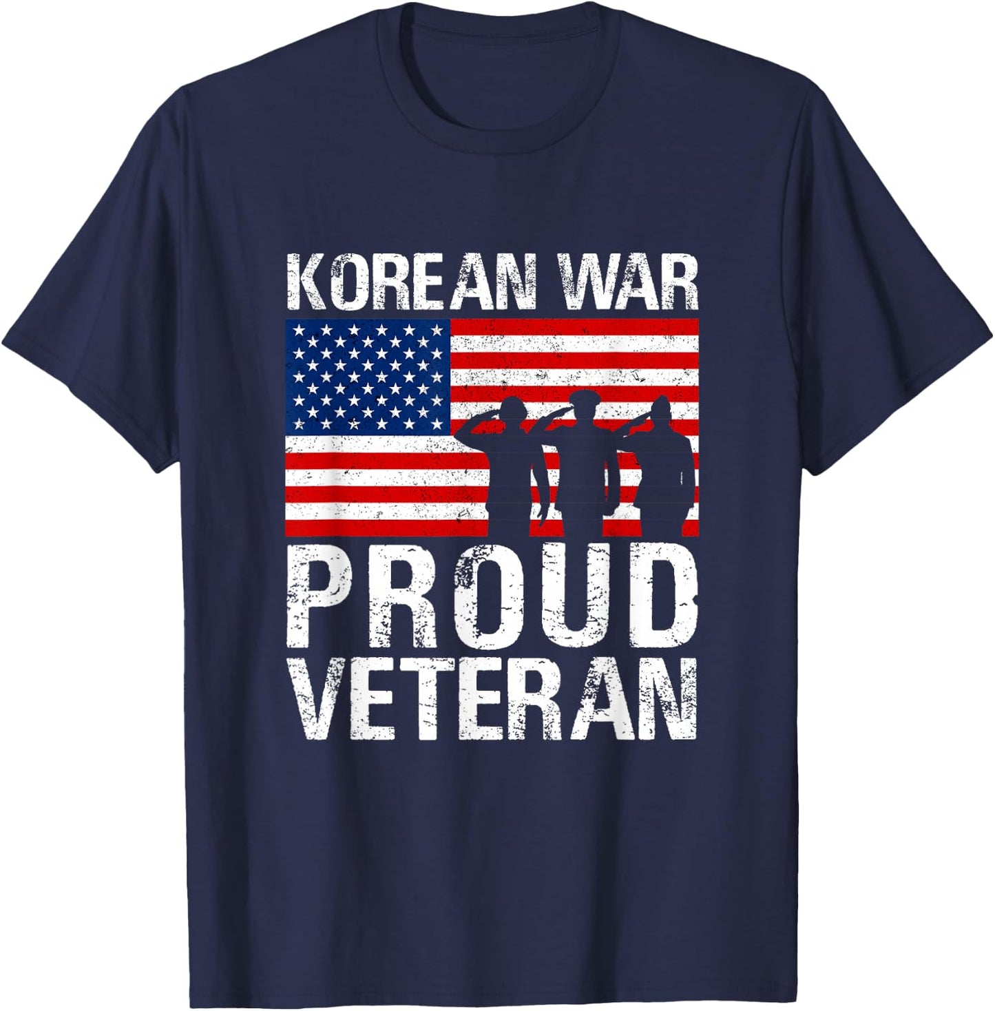 Military Men Women Proud Korean War Veteran T-Shirt - T-Shirt | Navy