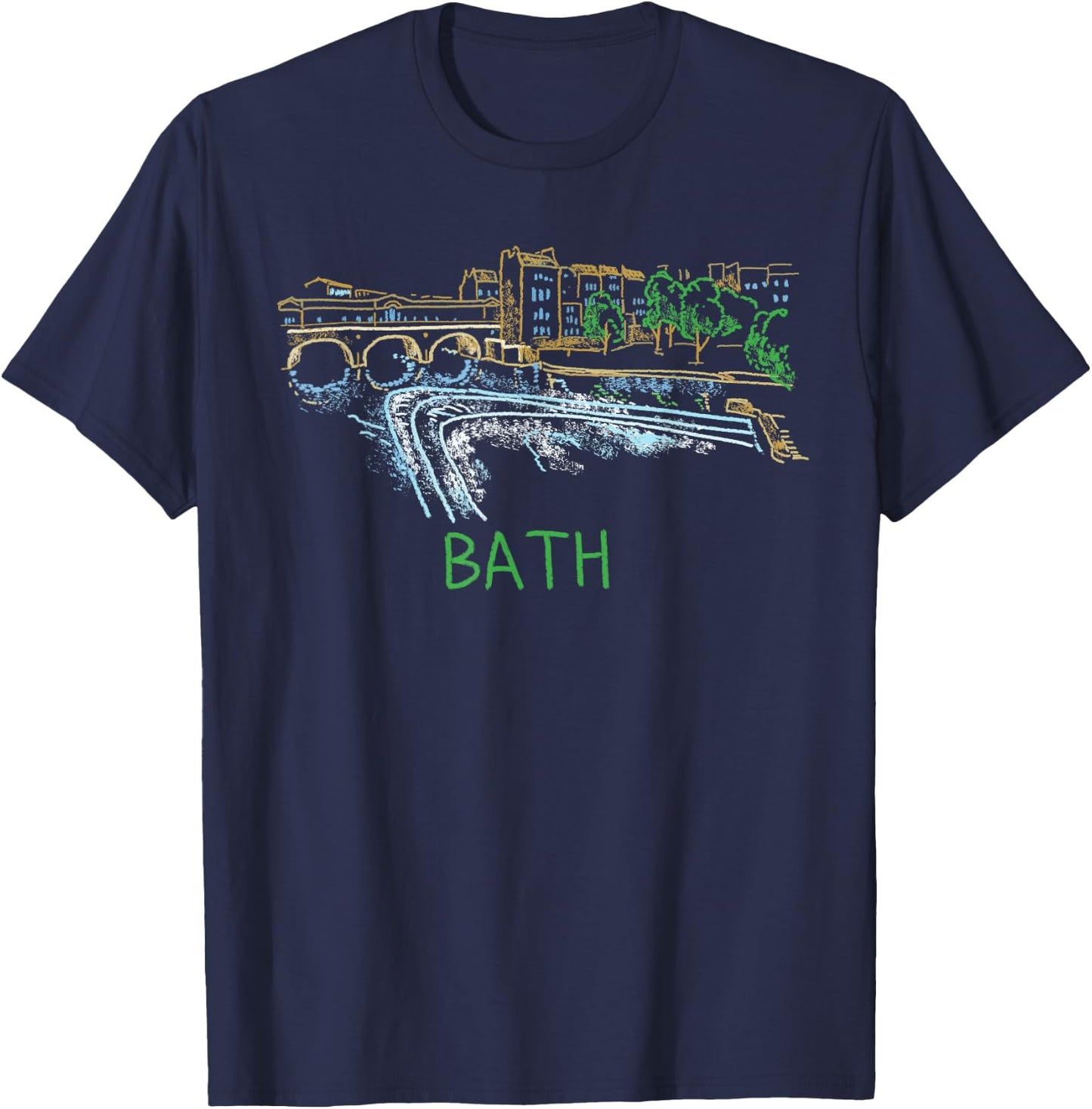 Bath City England UK souvenir gift women T-Shirt - T-Shirt | Navy