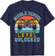 Middle School Level Unlocked Video Game Back to School Boy T-Shirt - T-Shirt | Navy