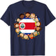 Costa Rica Flag Rican Kids Hispanic Heritage Month Boy Girl T-Shirt - T-Shirt | Navy
