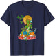 Tibetan Green Tara Buddha T-Shirt - T-Shirt | Navy