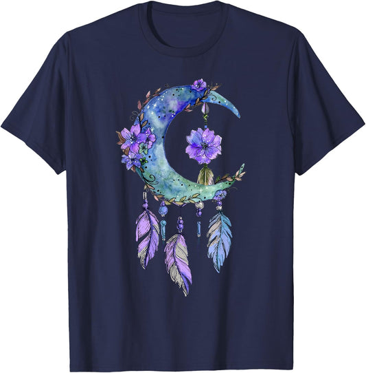 Dream catcher tattoo I Indian feather I dream catcher T-Shirt - T-Shirt | Navy