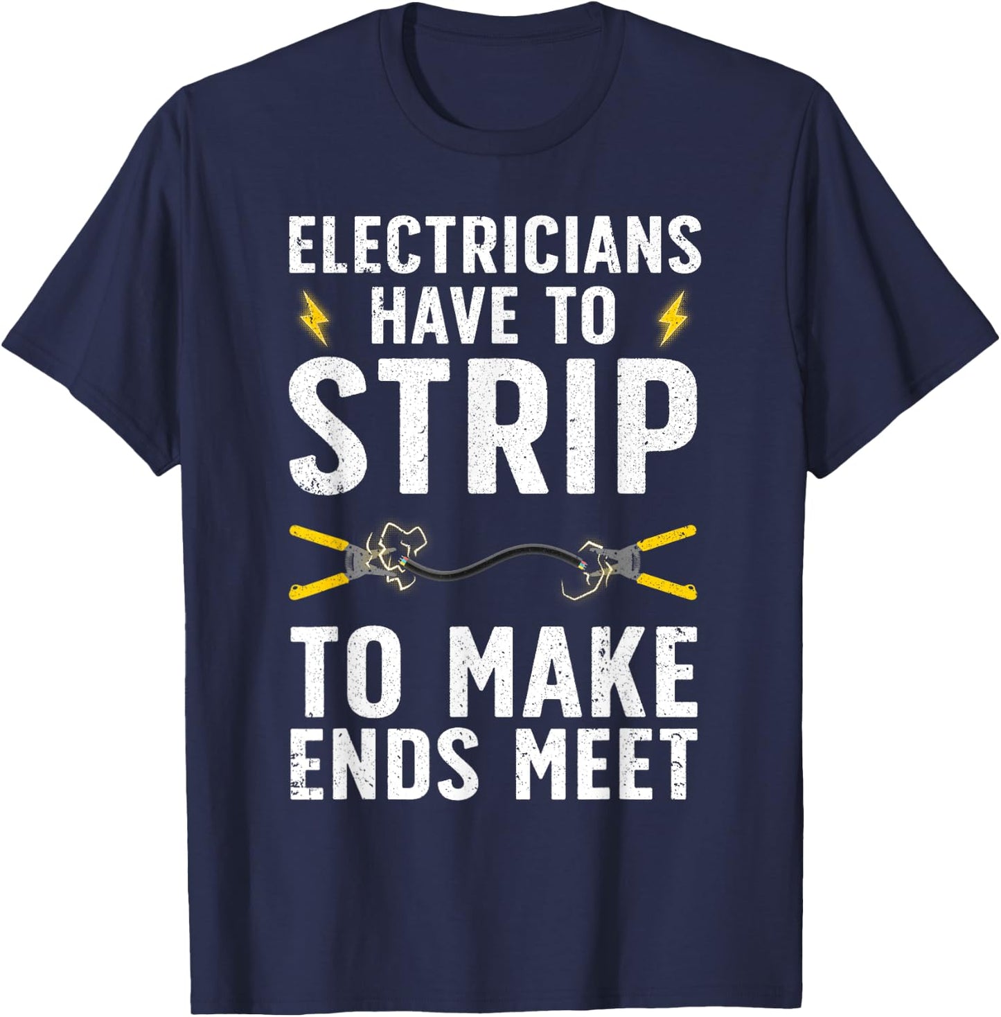 Funny Electrician Women Electrician Electrical Tools T-Shirt - T-Shirt | Navy