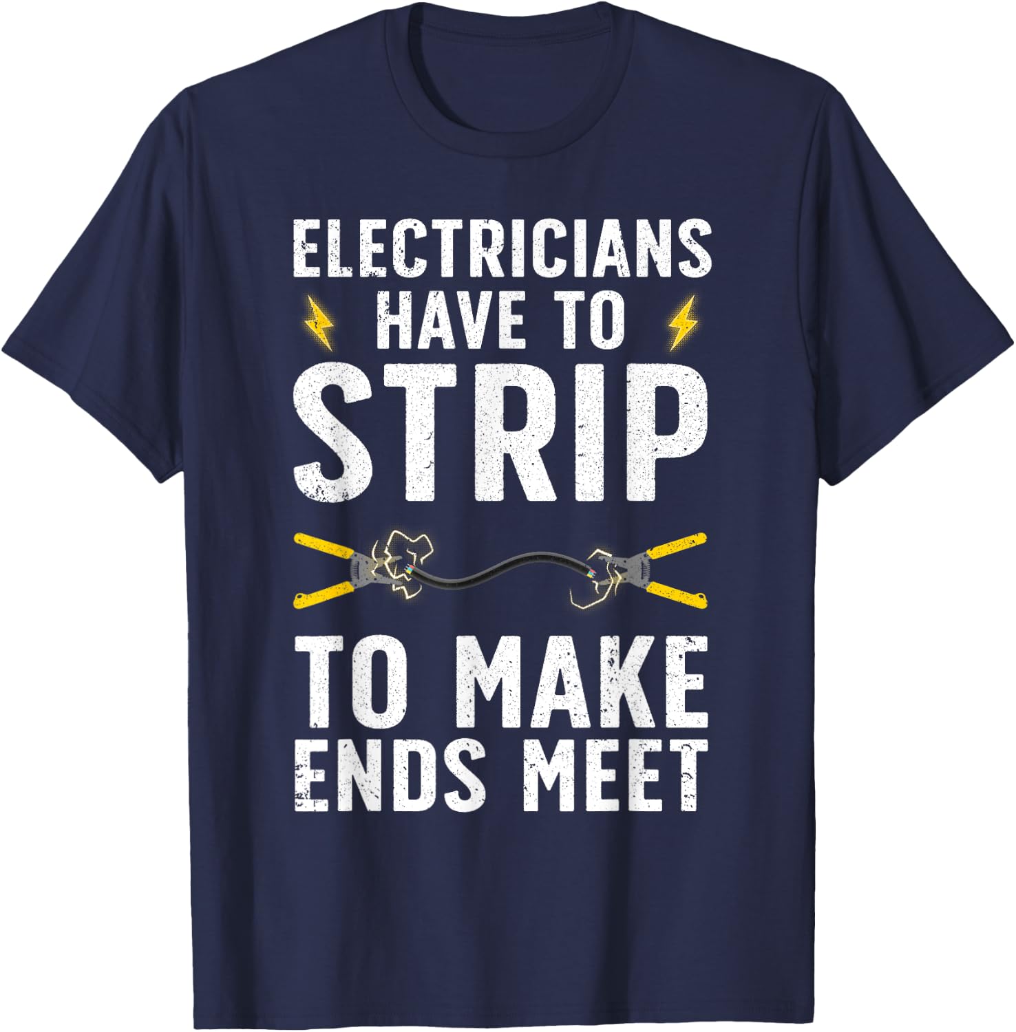 Funny Electrician Women Electrician Electrical Tools T-Shirt - T-Shirt | Navy