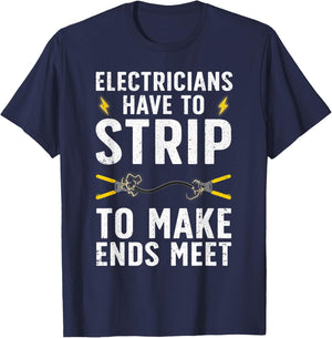 Funny Electrician Women Electrician Electrical Tools T-Shirt - T-Shirt | Navy