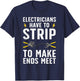 Funny Electrician Women Electrician Electrical Tools T-Shirt - T-Shirt | Navy