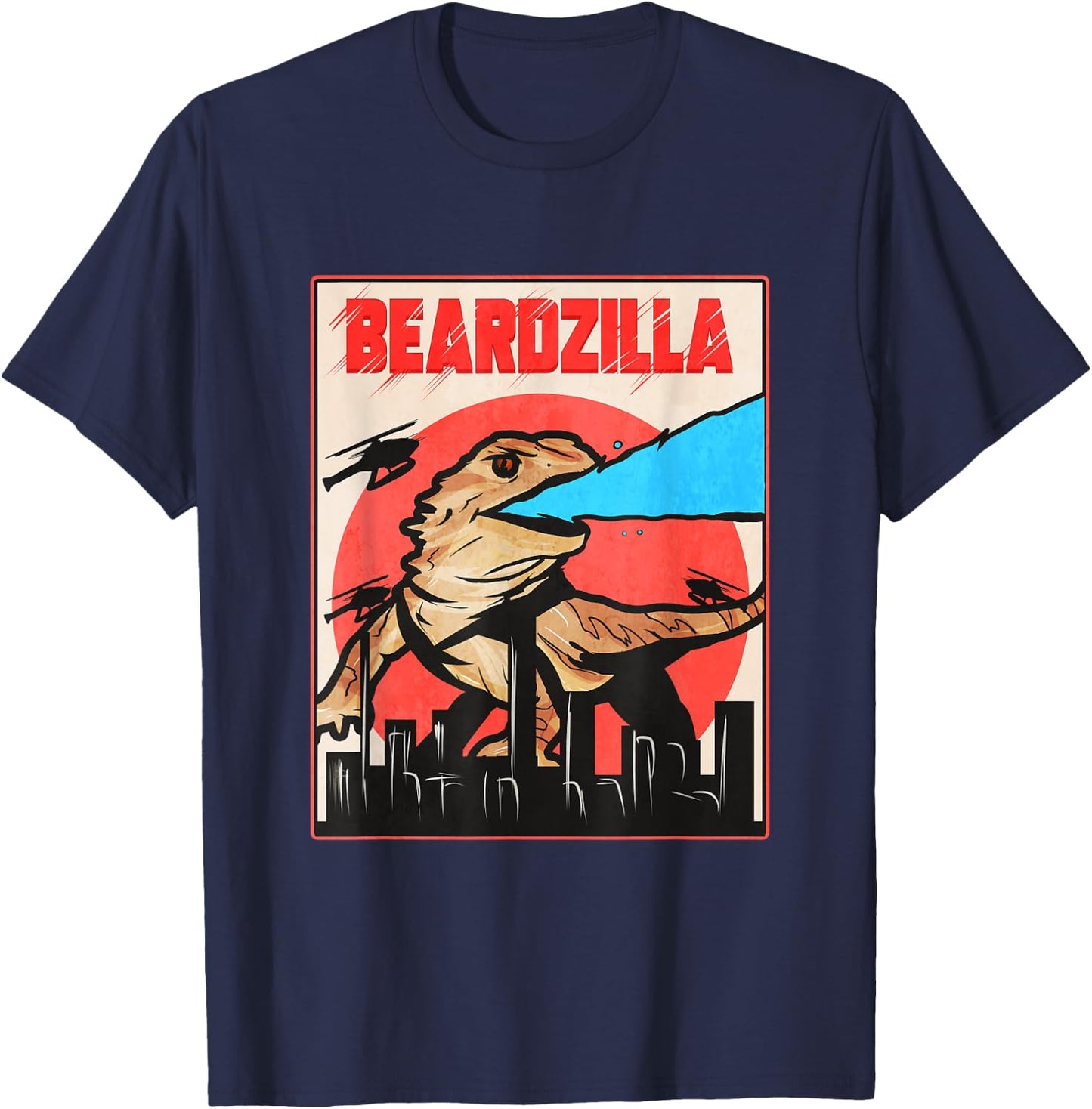 Beardzilla Bearded Dragon T-Shirt - T-Shirt | Navy
