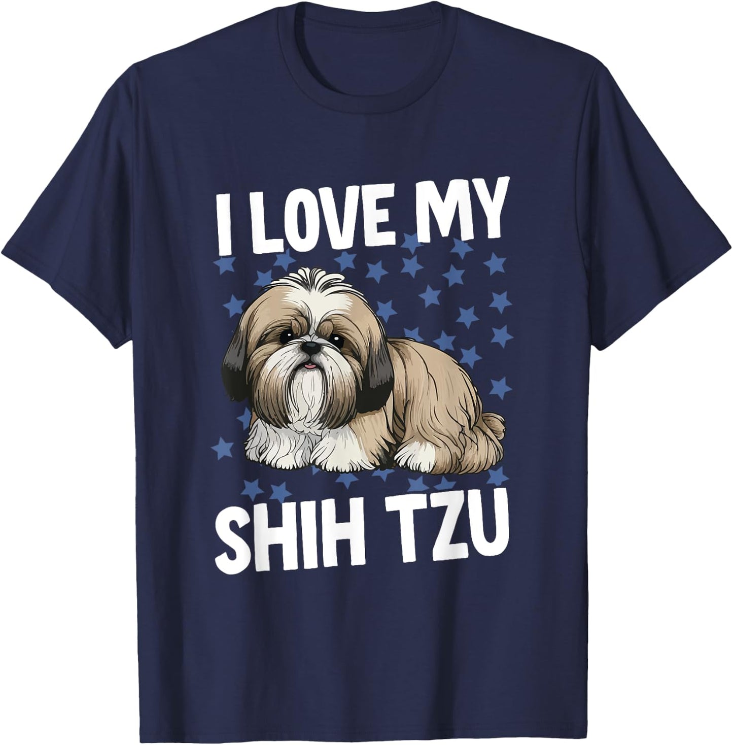 I Love My Shih Tzu T-Shirt - T-Shirt | Navy