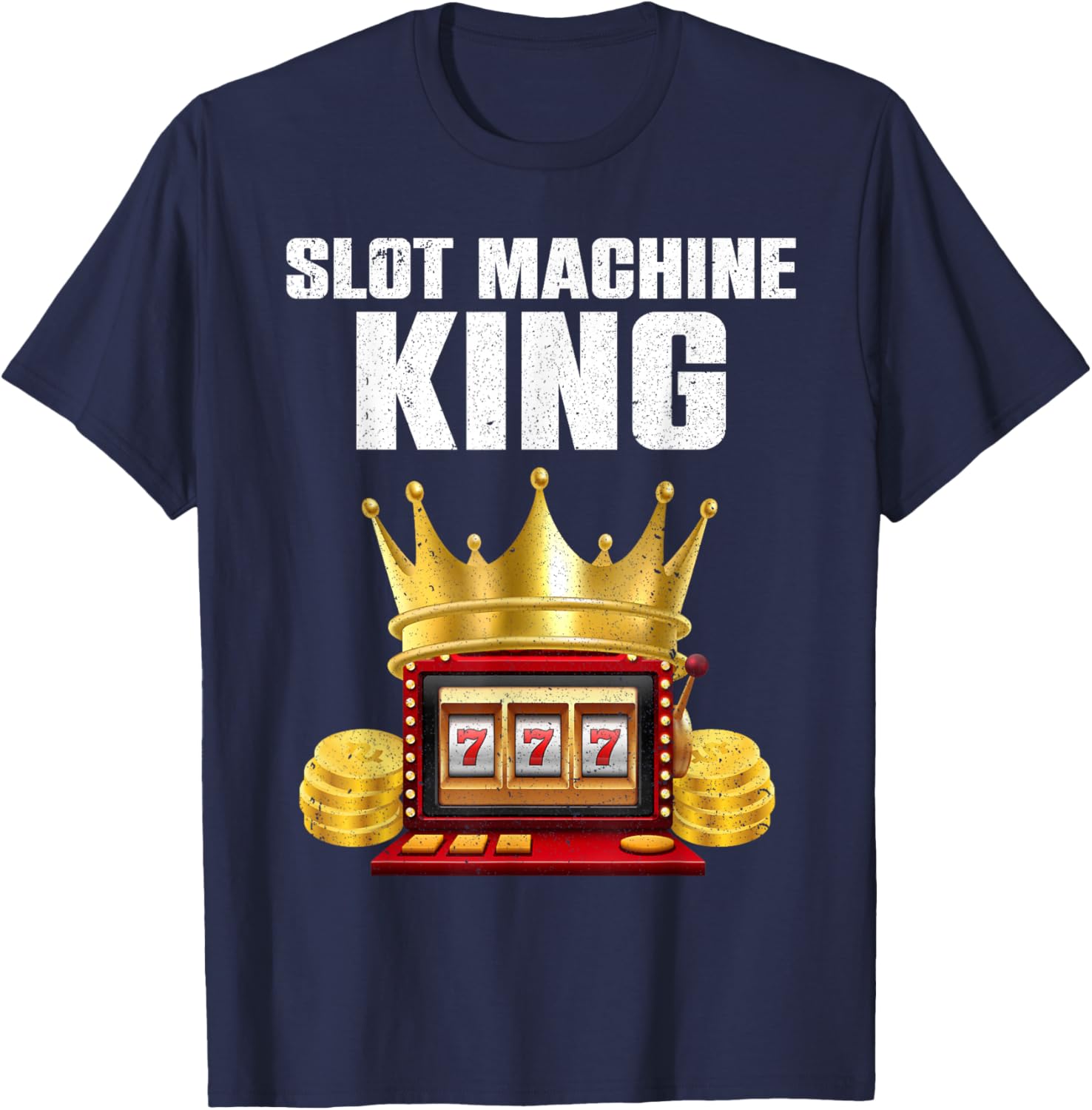 Cool Slot Machine Lovers Design Boys Casino Gambler T-Shirt - T-Shirt | Navy