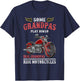 Real Grandpas Ride Motorcycles Funny Bike Riding Gift Biker T-Shirt - T-Shirt | Navy