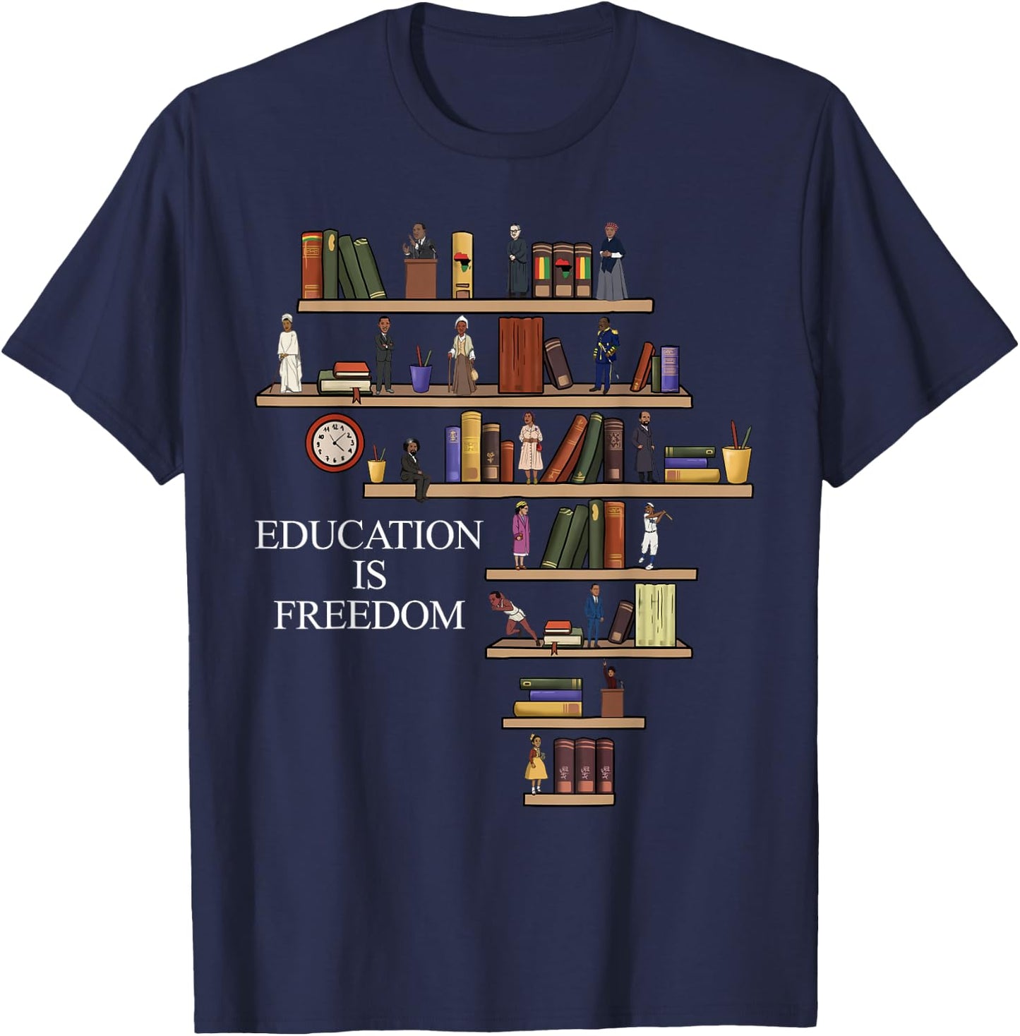 Black History Month Black Leaders African American Pride T-Shirt - T-Shirt | Navy