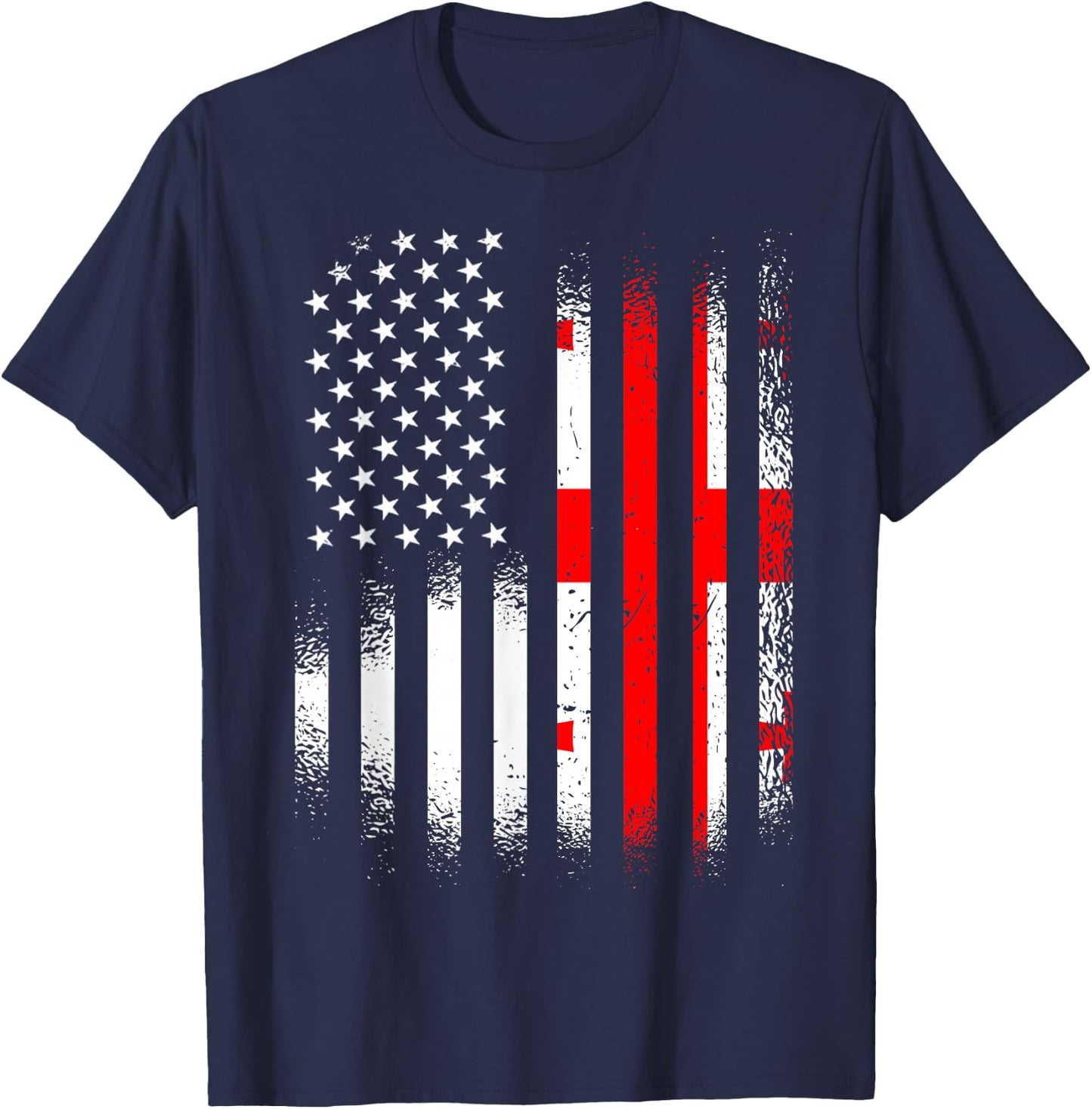Georgian American Heritage Month Georgia Patriot Grown T-Shirt - T-Shirt | Navy