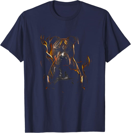 Art Colorful American Staffordshire Terrier T-Shirt - T-Shirt | Navy