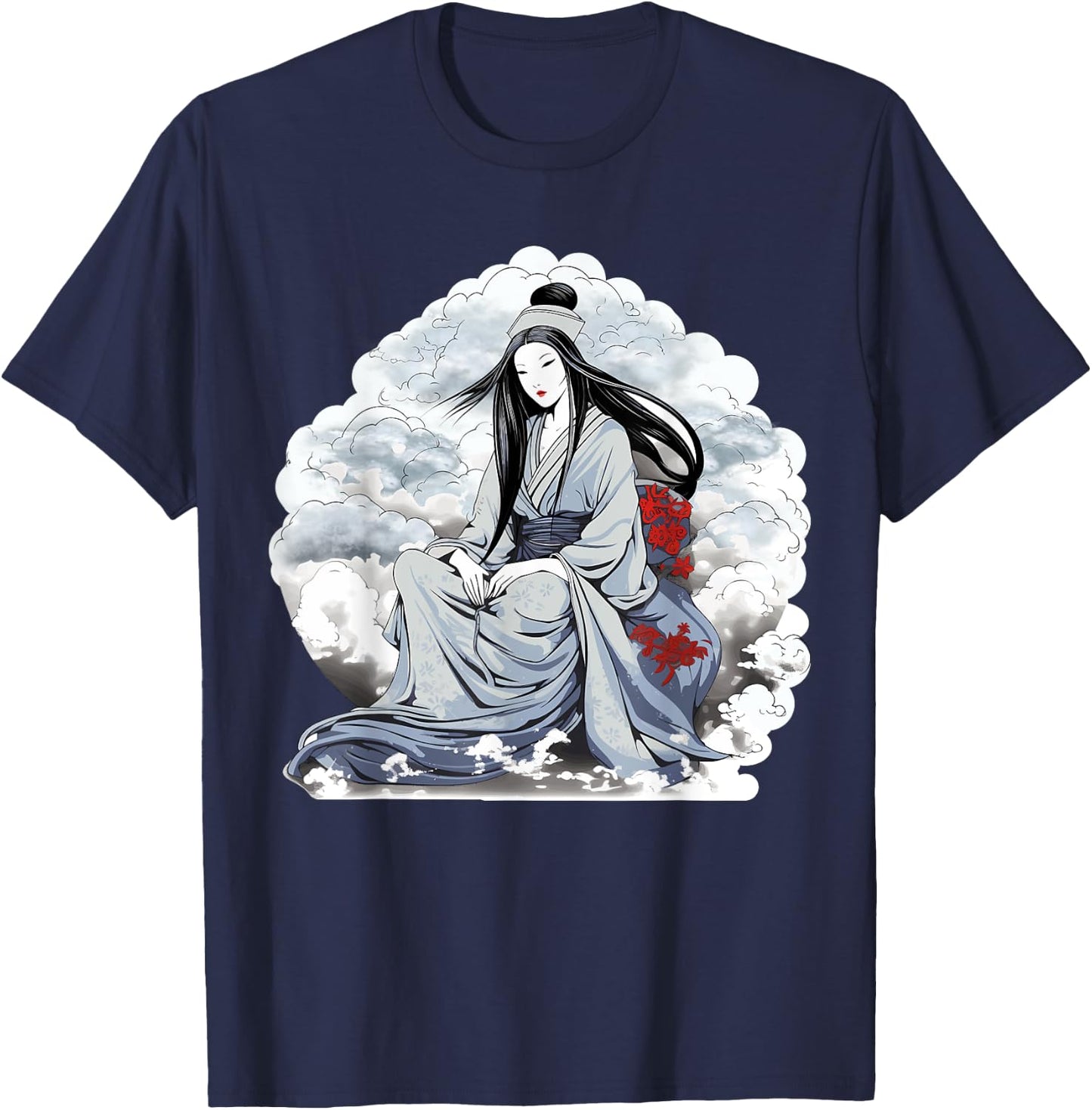 Yokai Yuki Onna T-Shirt - T-Shirt | Navy