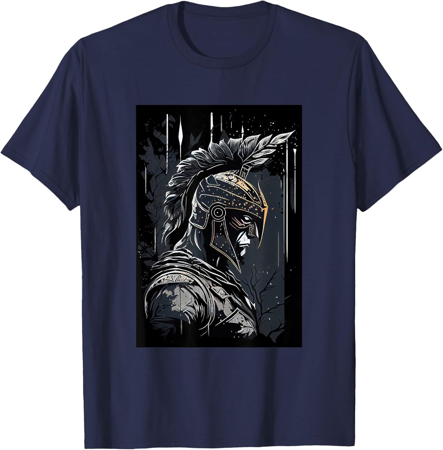 Epic Motivational Spartan Warrior Trojan Warrior Gladiator T-Shirt - T-Shirt | Navy