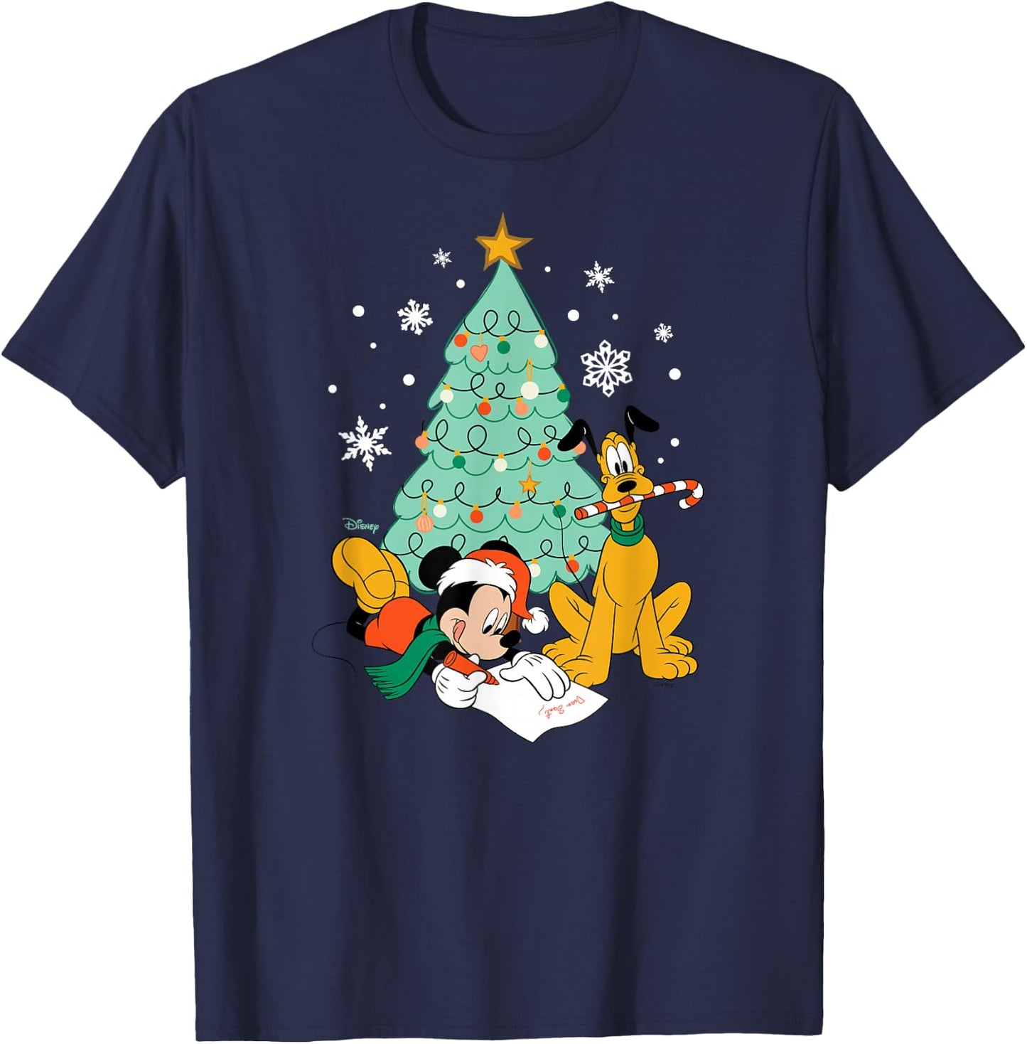 Mickey & Pluto - XMAS Tree T-Shirt - T-Shirt | Navy