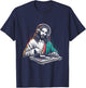Jesus Christ DJ - Funny Vintage Holy Turntables Music Lover T-Shirt - T-Shirt | Navy