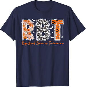Funny RBT Halloween Registered Behavior Technician Halloween T-Shirt - T-Shirt | Navy