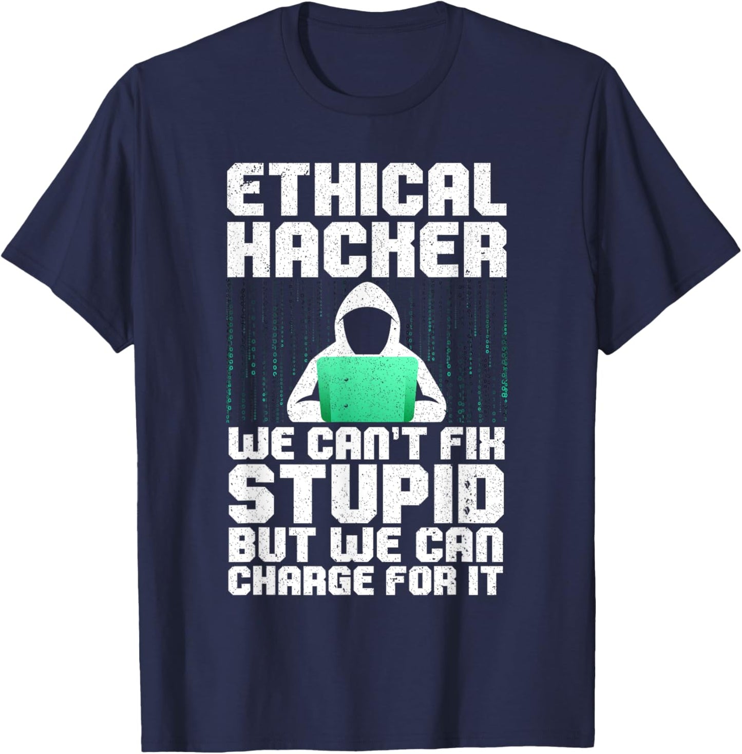 Cool Ethical Hacking Art Women Cybersecurity Science T-Shirt - T-Shirt | Navy