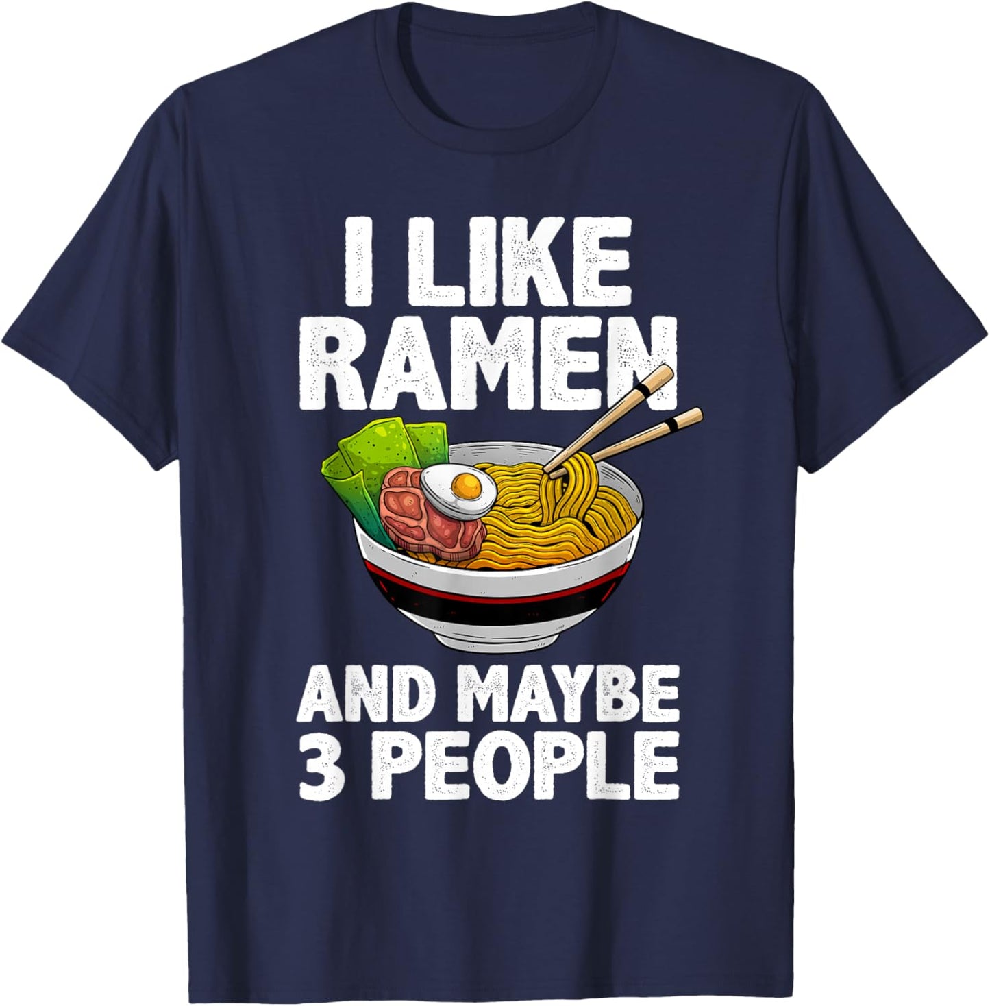 Cool Ramen Women Anime Ramen Noodle Soup Cup Noodles T-Shirt - T-Shirt | Navy