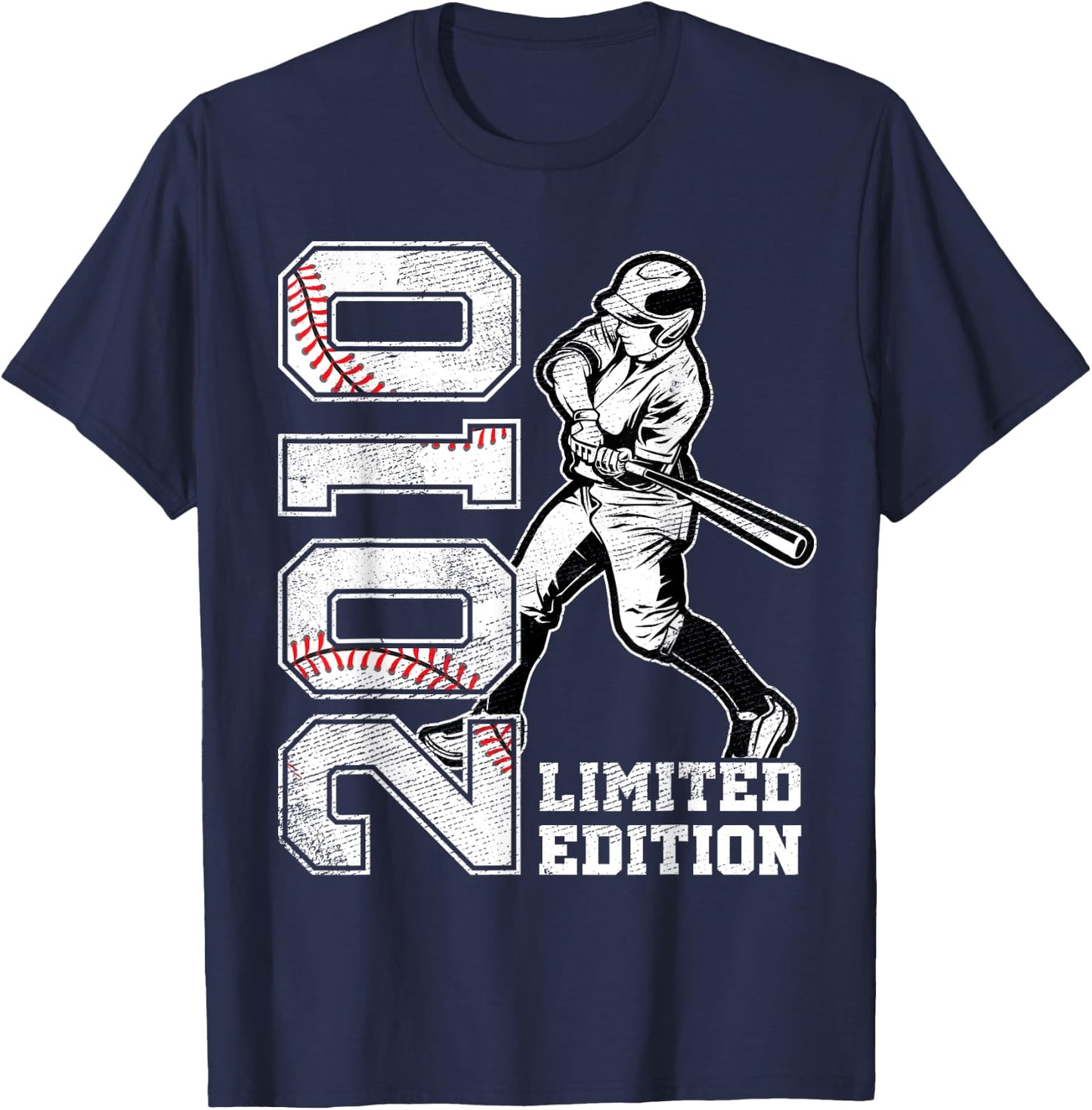 15th Birthday Baseball Limited Edition 2010 15 Years Old T-Shirt - T-Shirt | Navy