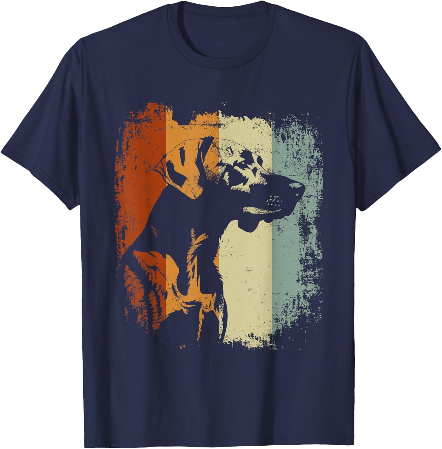 Plott Hound Retro Vintage Design T-Shirt - T-Shirt | Navy