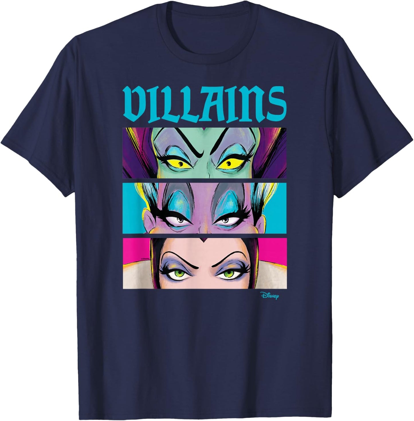 Disney Villain - Villains Stacked T-Shirt - T-Shirt | Navy