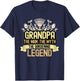 Gardener Grandpa The Man The Myth The Gardening Legend T-Shirt - T-Shirt | Navy