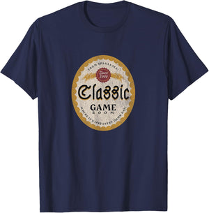 Classic Game Room "From Spaaaaace!" Beer Logo T-Shirt - T-Shirt | Navy